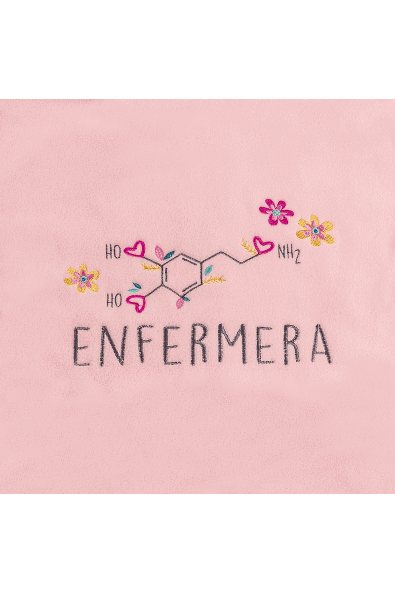 Personalized Women's Fleece Scrub Top – Sweet Pink-zoom-