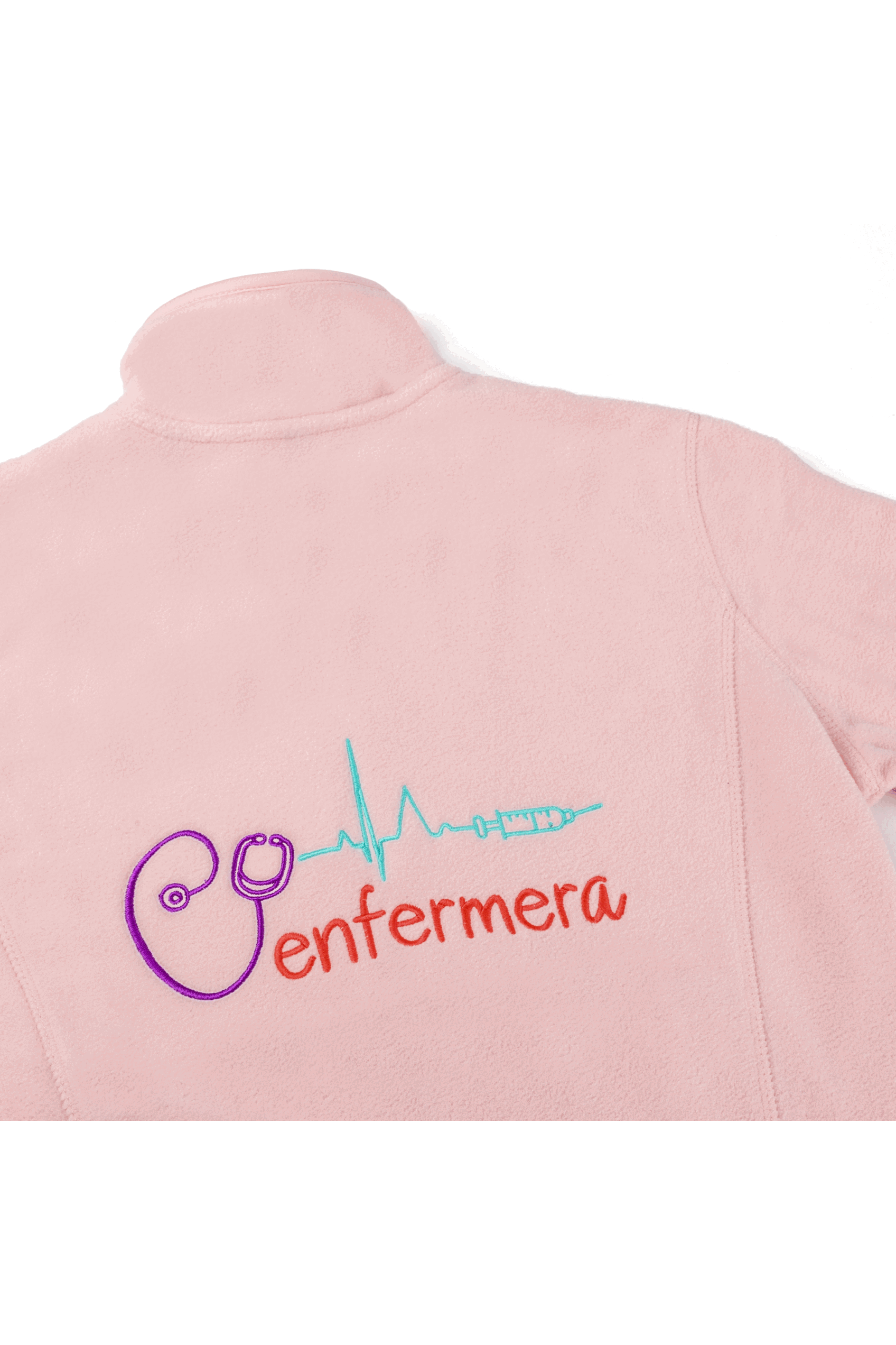 Personalized Women's Fleece Scrub Top – Sweet Pink-14