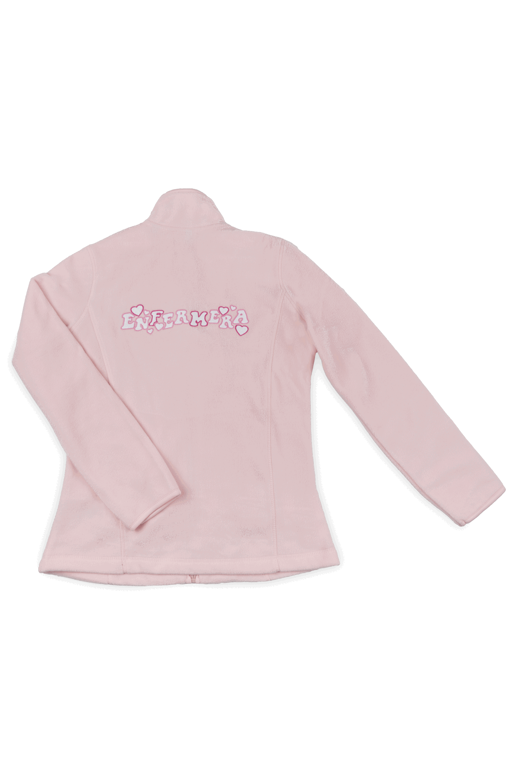 Personalized Women's Fleece Scrub Top – Sweet Pink-zoom-7