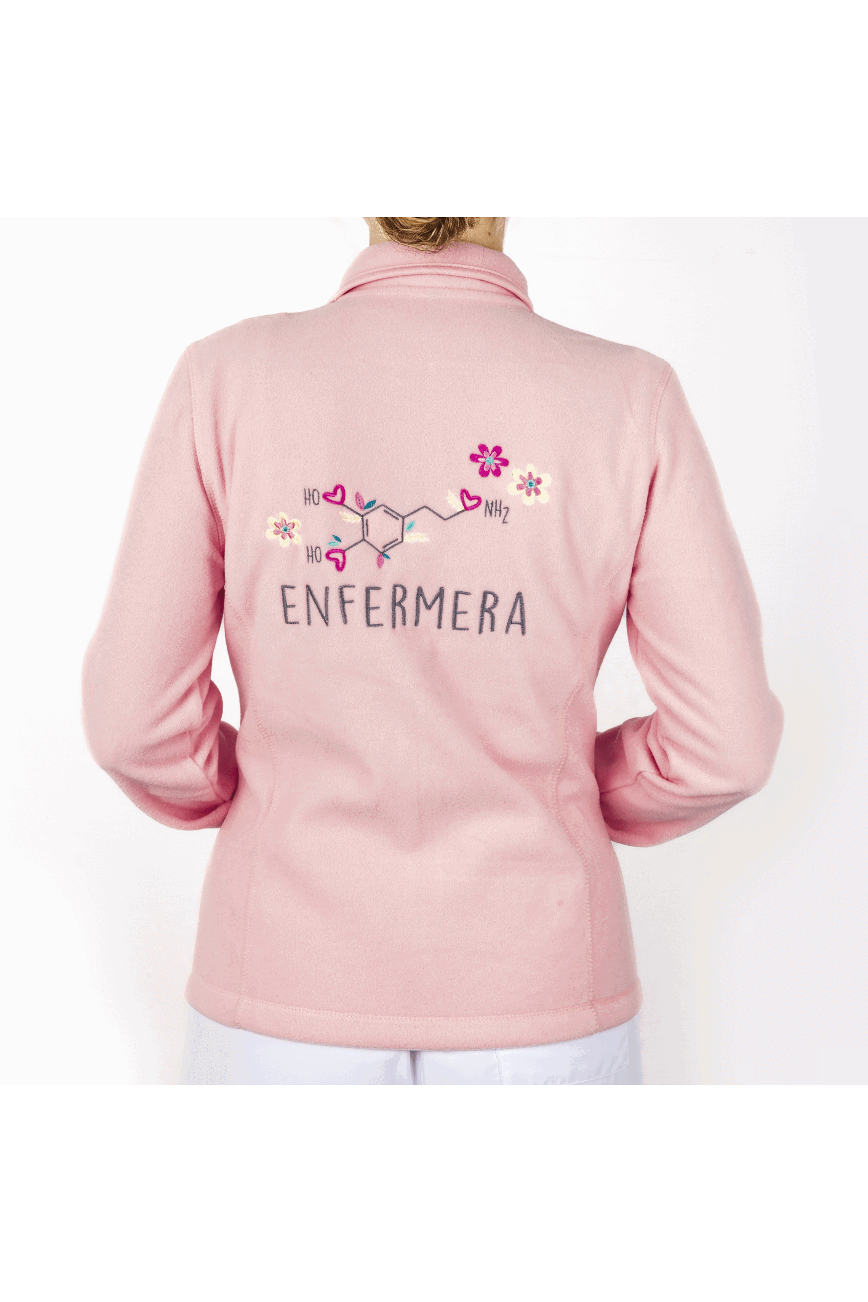 Personalized Women's Fleece Scrub Top – Sweet Pink-5
