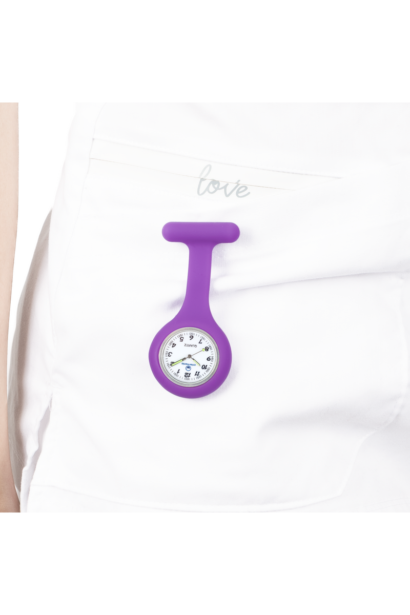 Silicone Nurse Watch - Solid Colors -zoom-
