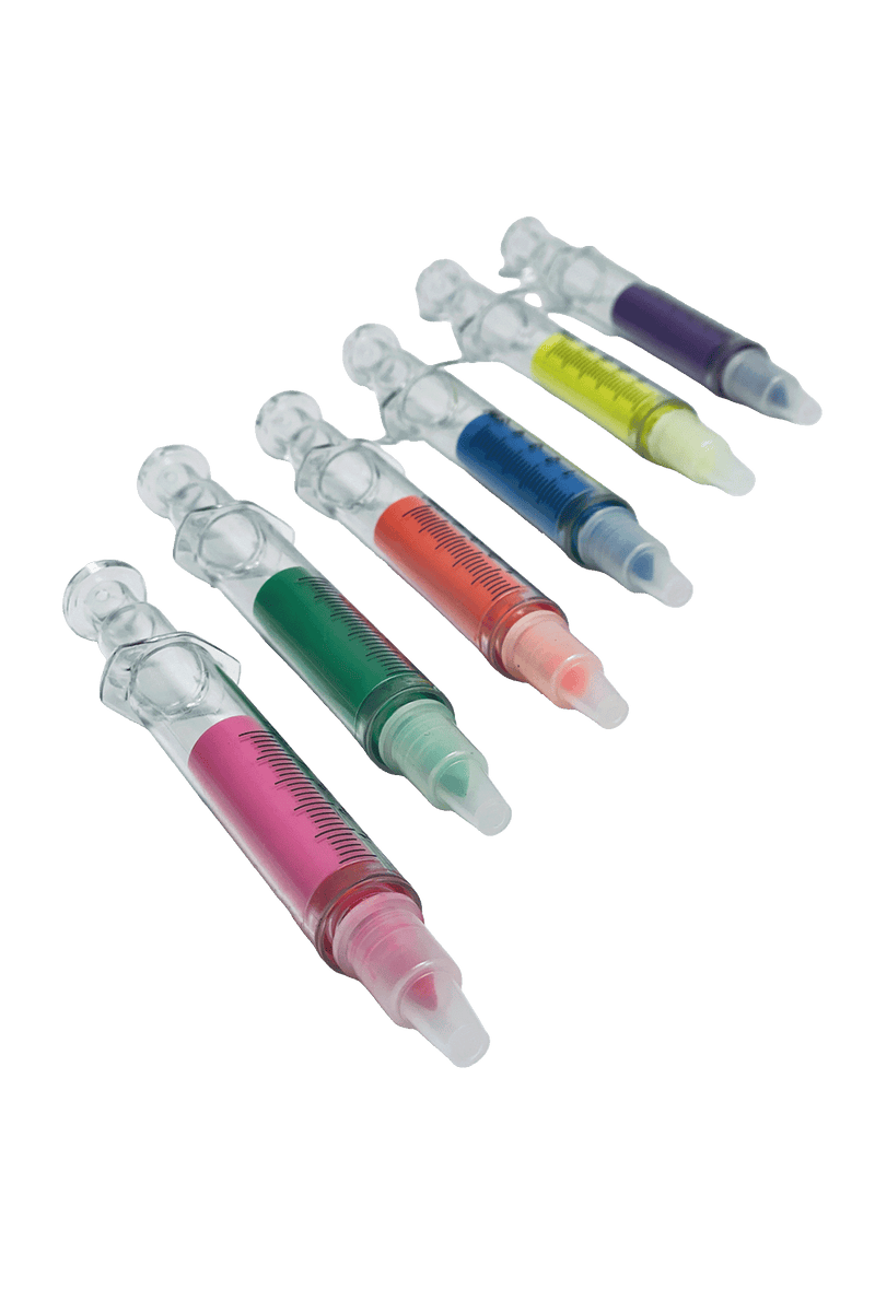 Thick fluorescent markers - Syringe-zoom-