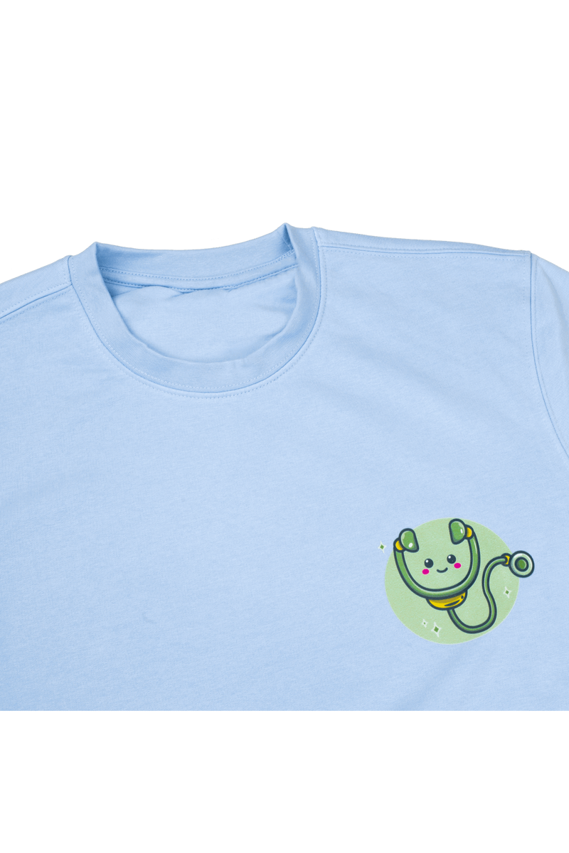 Camisola com estampado sanitário - Azul-zoom-