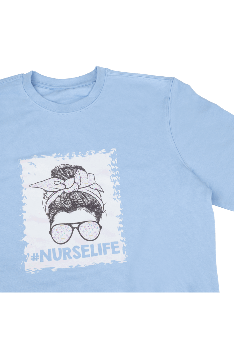Camisola com estampado sanitário - Azul-zoom-