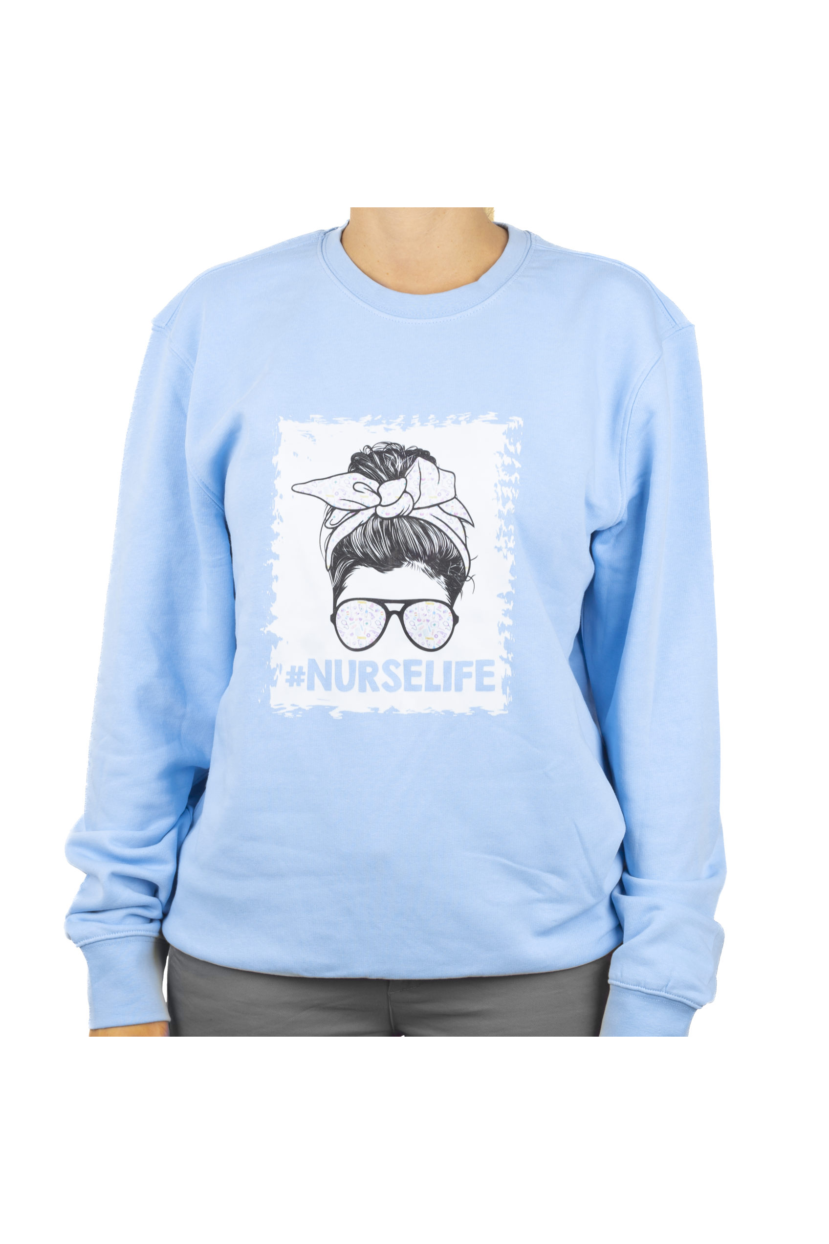 Camisola com estampado sanitário - Azul-5