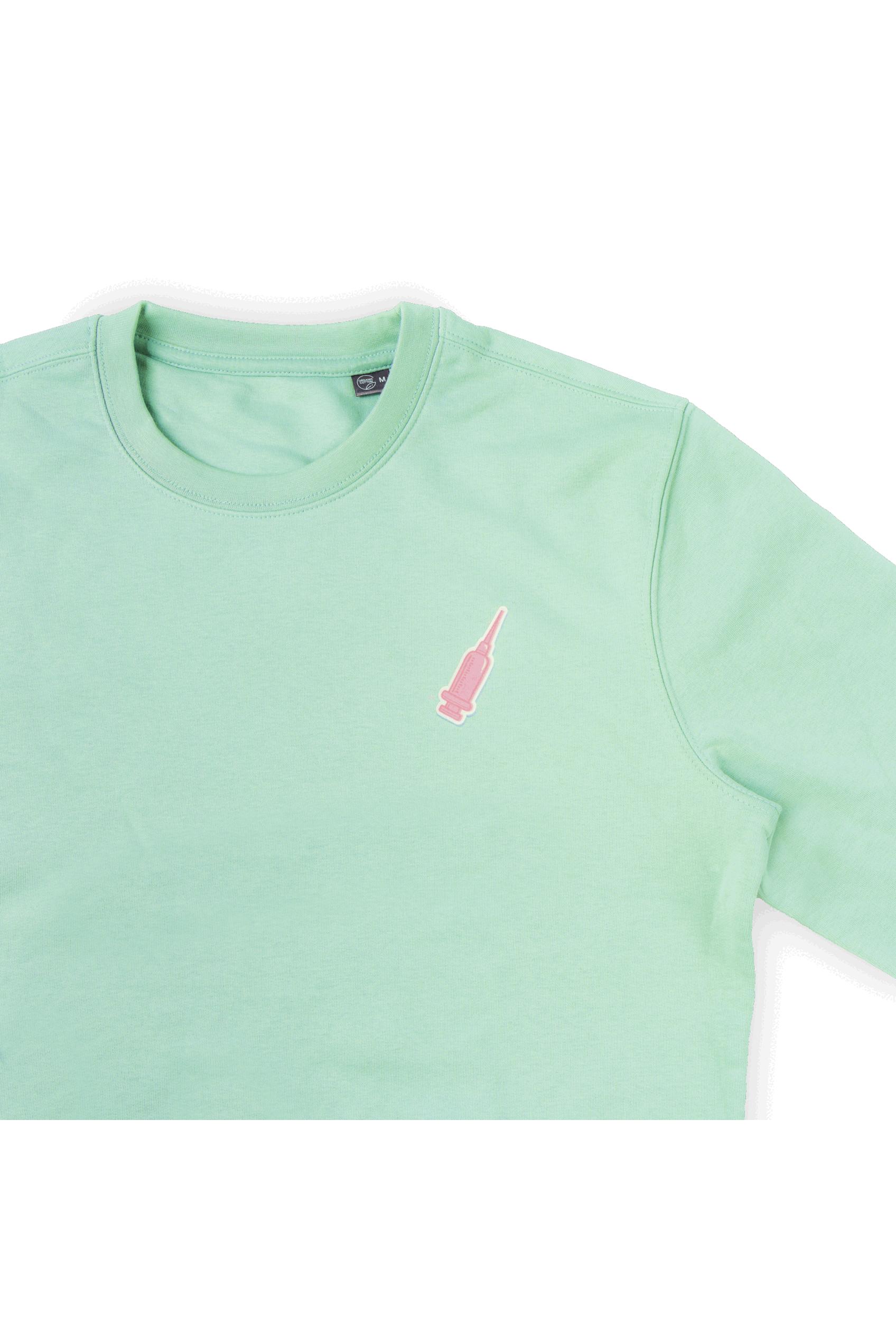 Mint sweatshirt with sanitary print-4