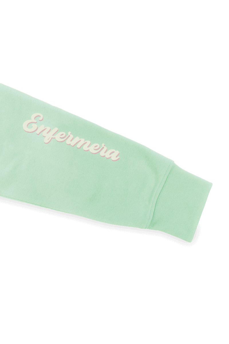 Mint sweatshirt with sanitary print-zoom-