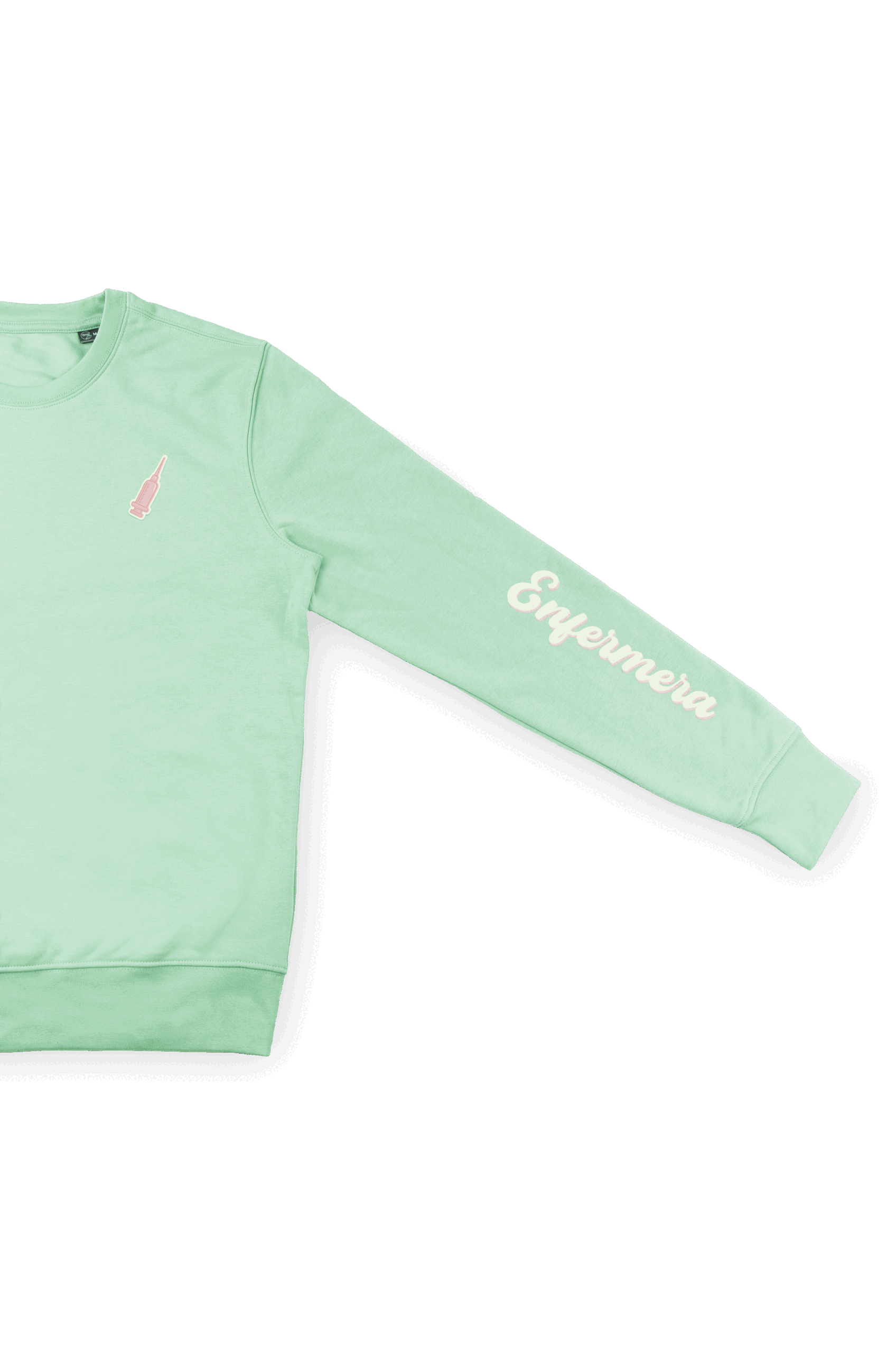 Mint sweatshirt with sanitary print-zoom-6