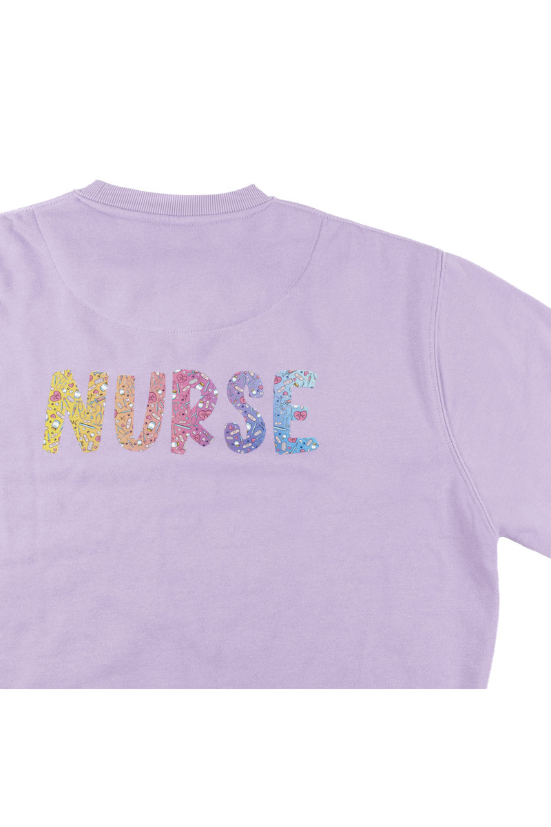 Sweatshirt lavanda com estampado sanitário-zoom-