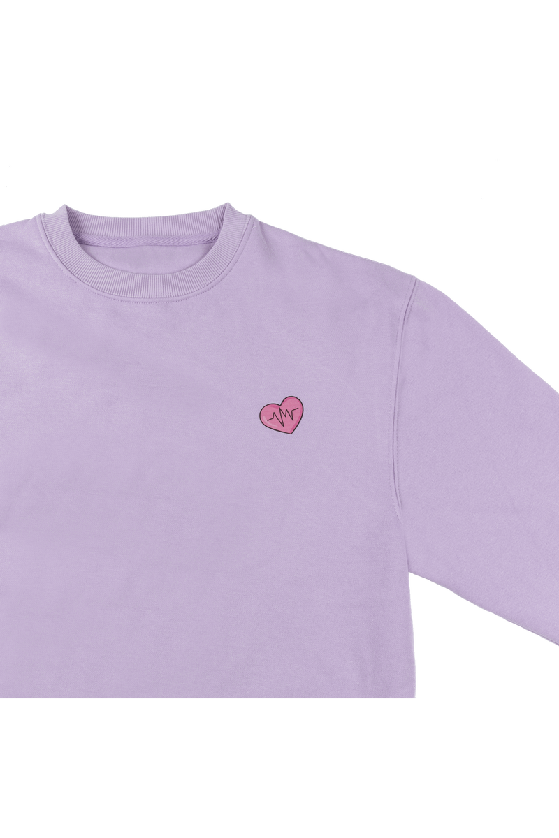 Sweatshirt lavanda com estampado sanitário-zoom-