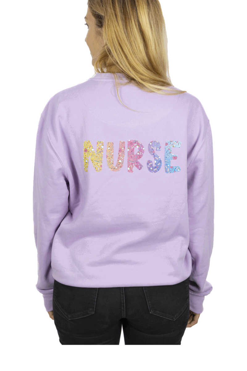 Sweatshirt lavanda com estampado sanitário-zoom-