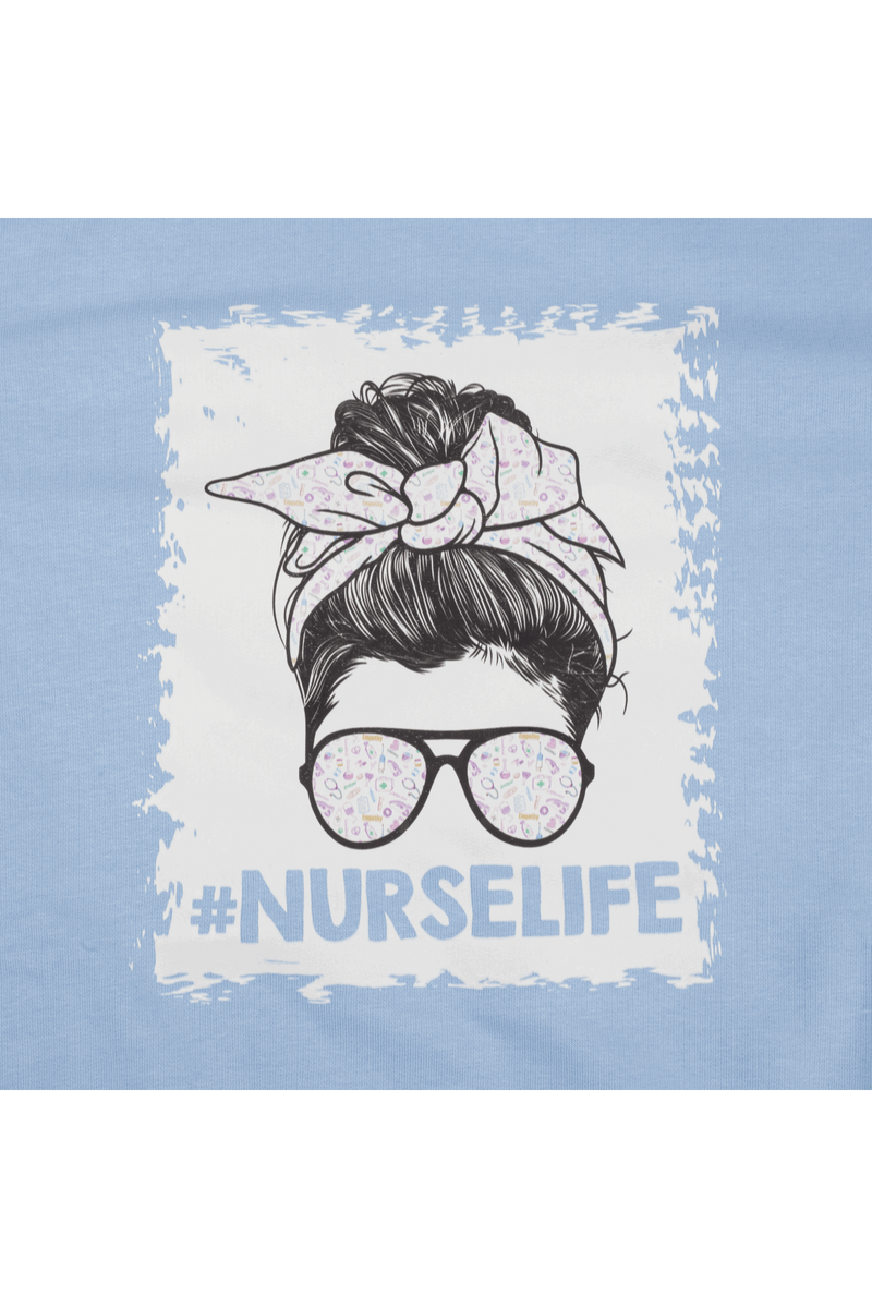 Medical Print Sweatshirt - Blue-zoom-