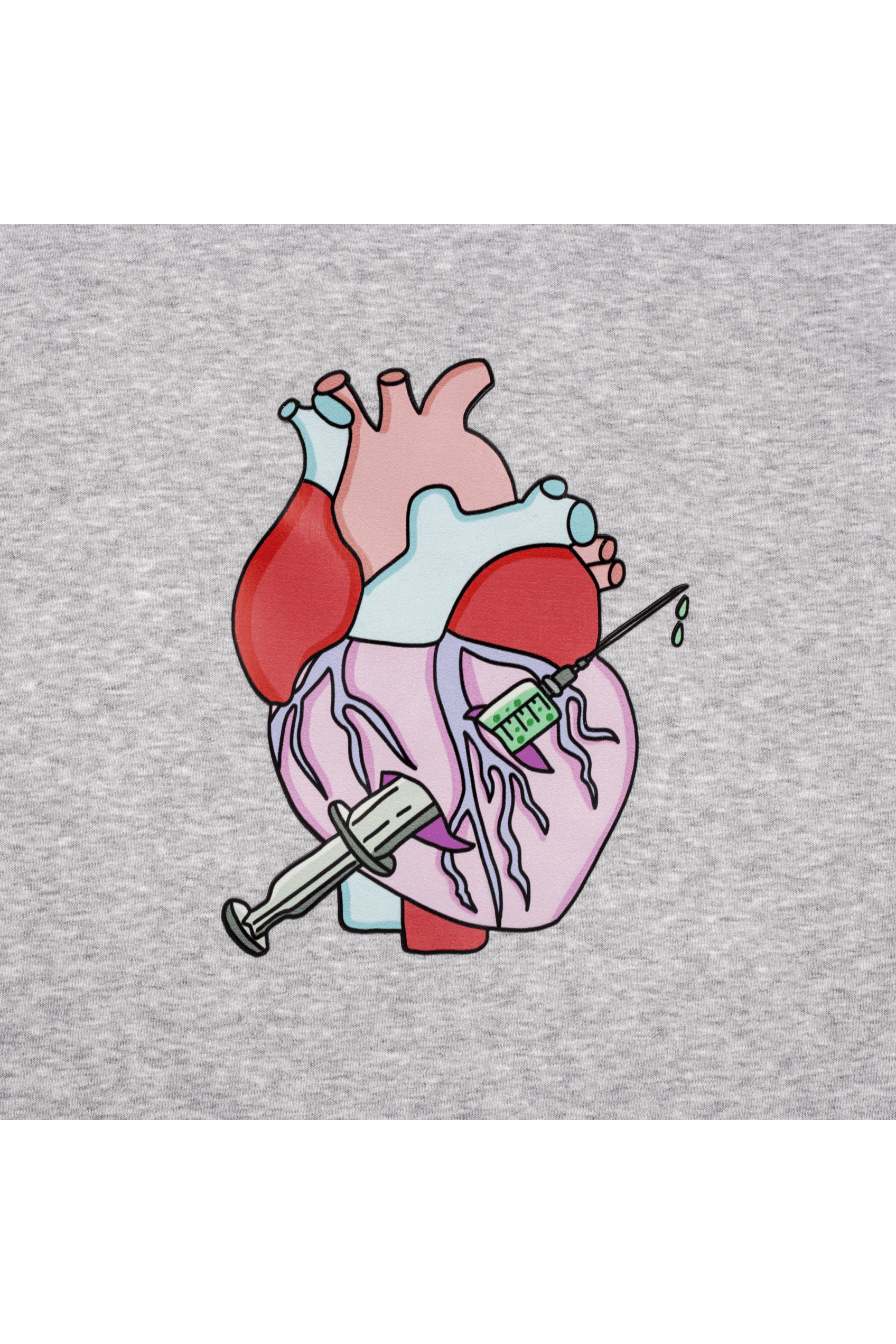 Nurse print sweatshirt - Grey-zoom-3