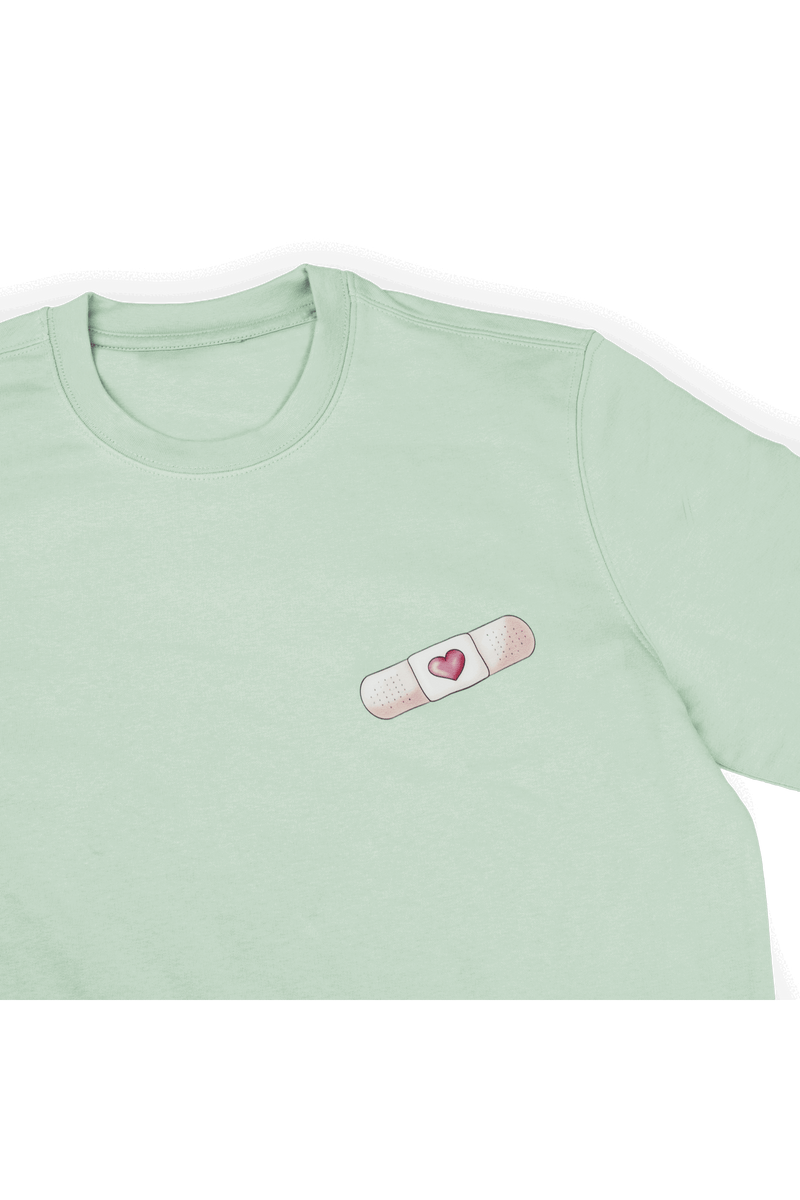 Green sweatshirt with medical print-zoom-