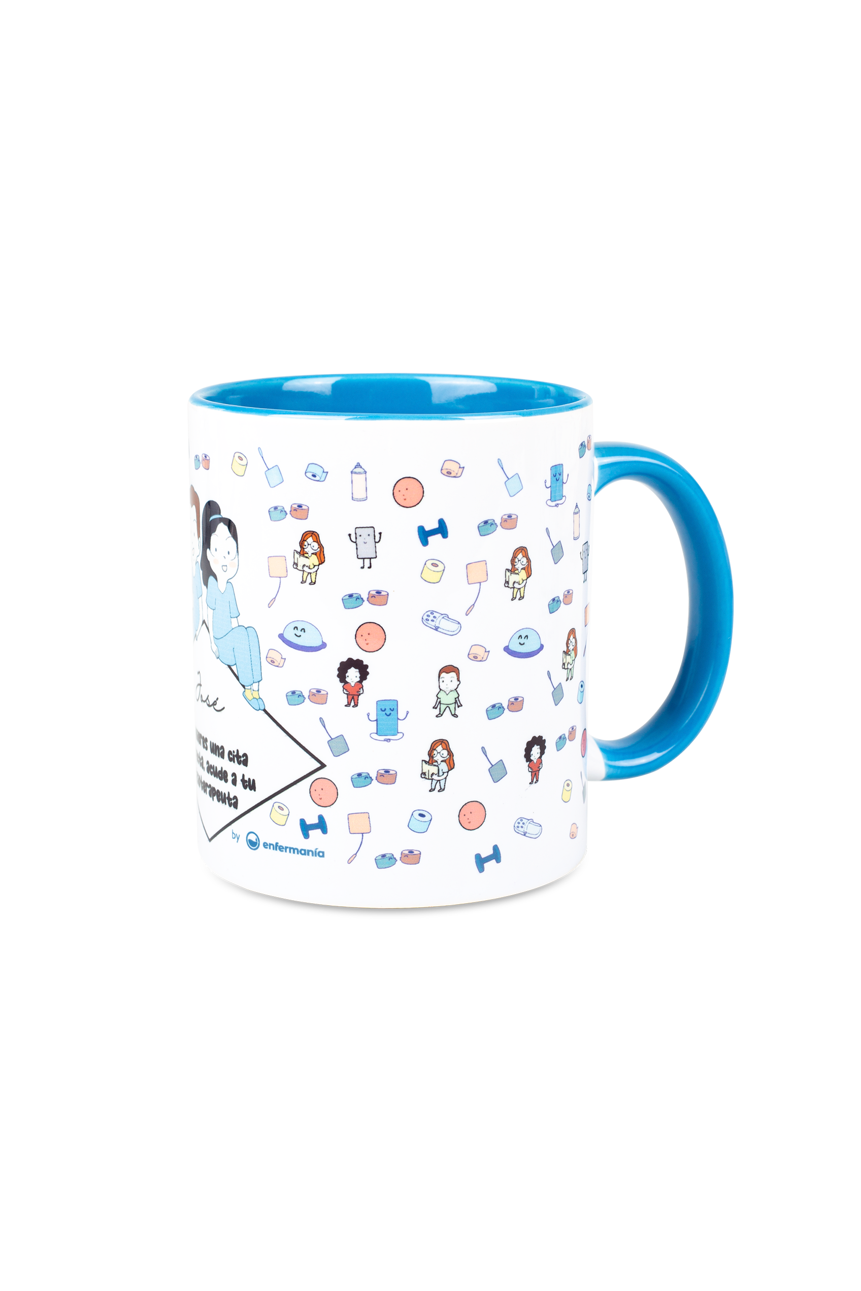 Light blue customizable ceramic mug - See your physiotherapist-zoom-3
