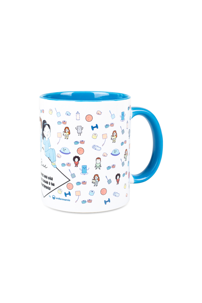 Caneca cerâmica personalizável azul claro - Vá ao seu fisioterapeuta-zoom-