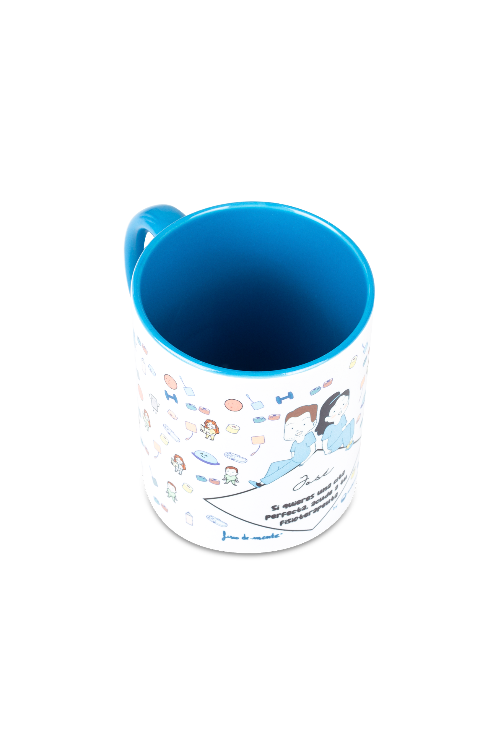 Light blue customizable ceramic mug - See your physiotherapist-4