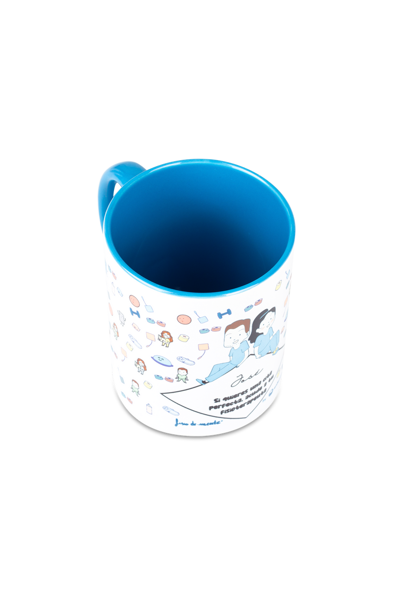 Light blue customizable ceramic mug - See your physiotherapist-zoom-