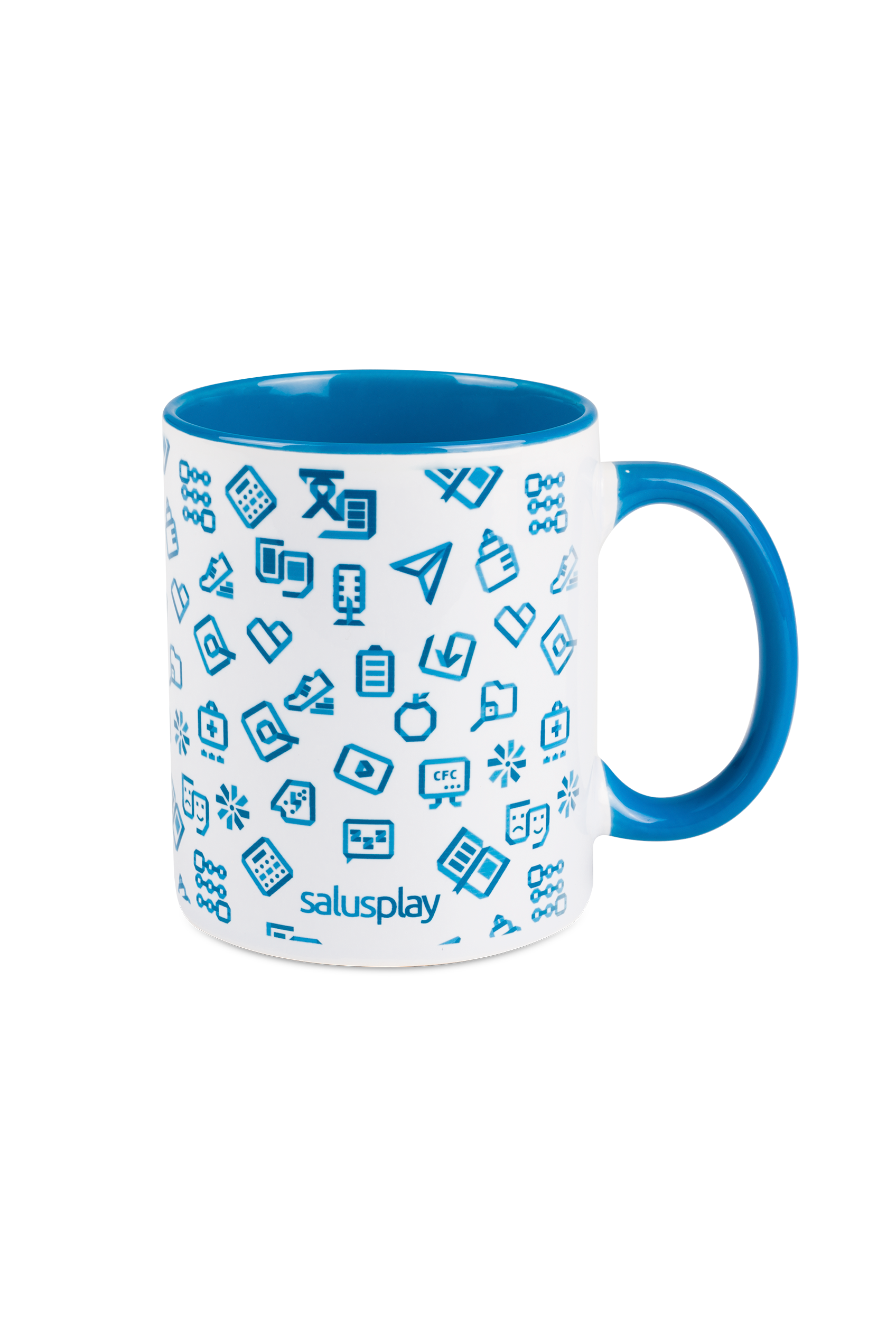 Taza cerámica azul claro - SalusPlay-2