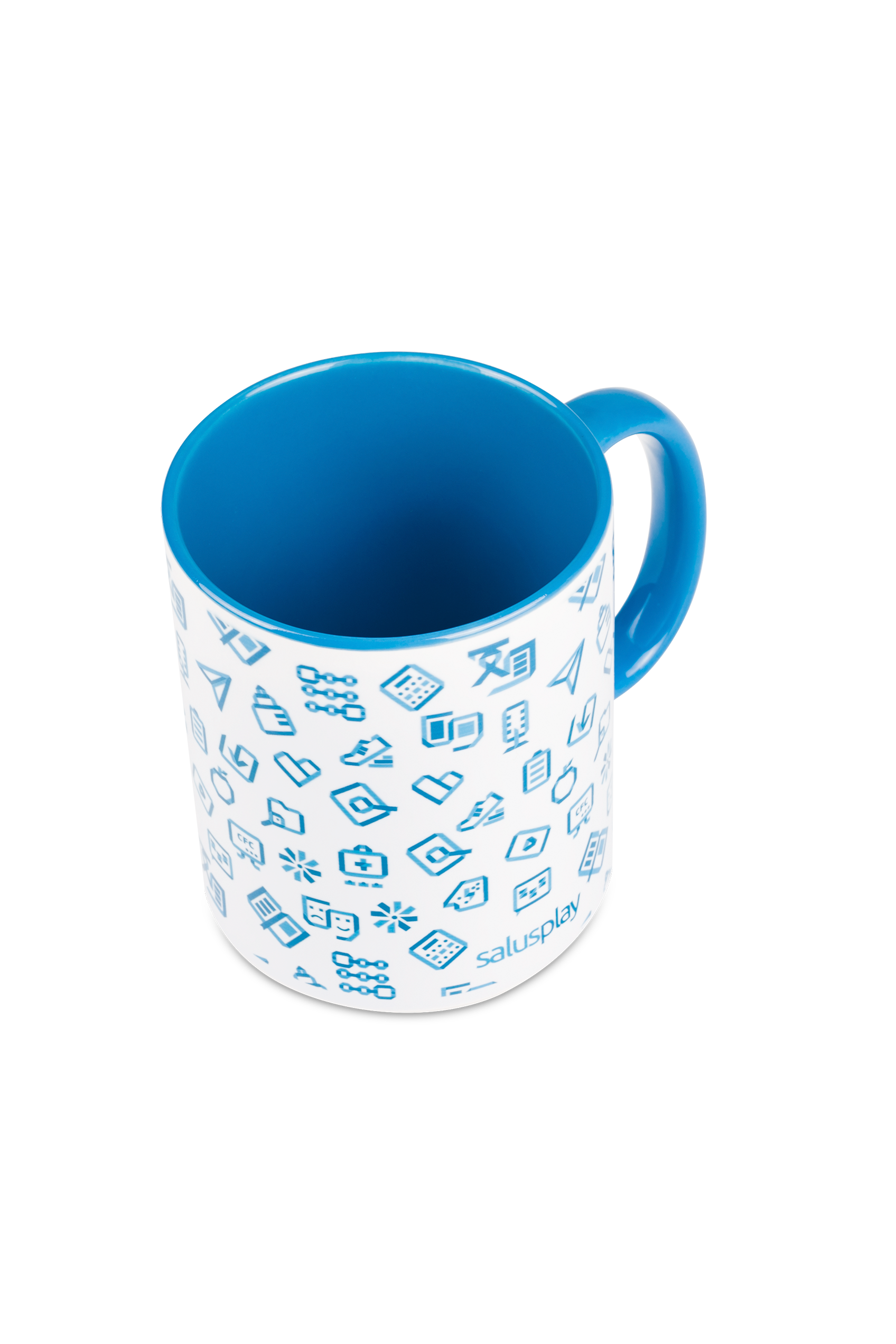 Taza cerámica azul claro - SalusPlay-3