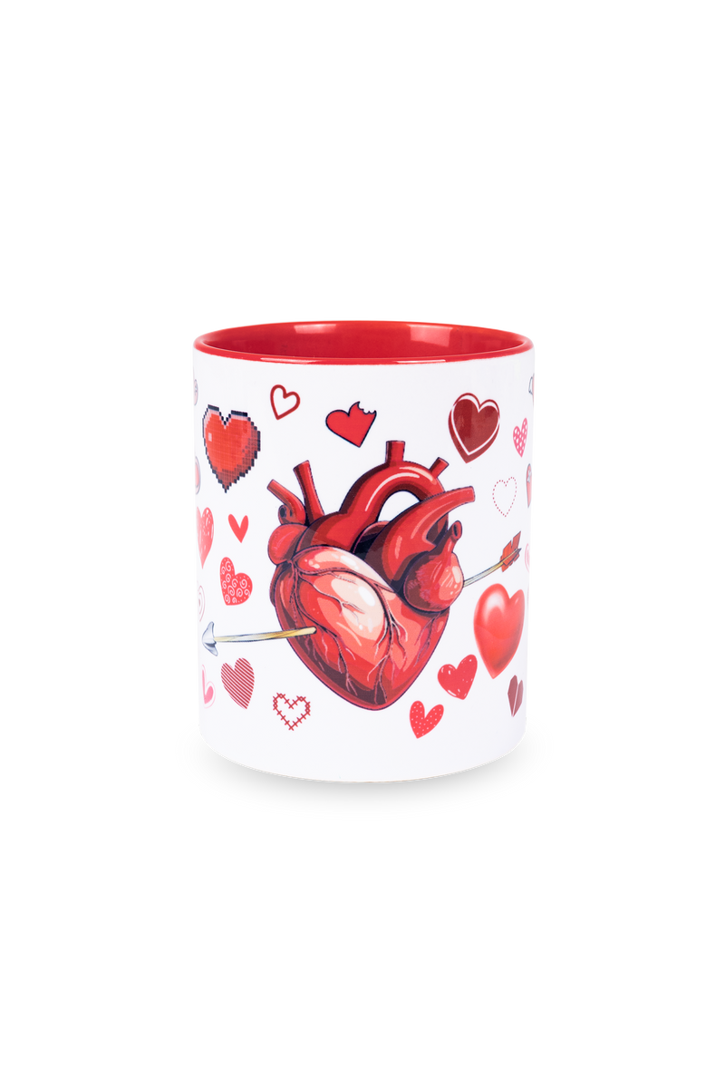 Red ceramic mug - Self-love-zoom-