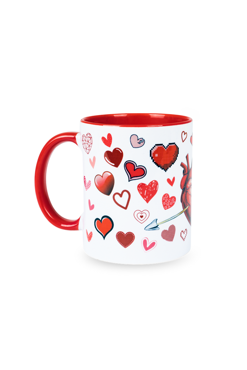 Red ceramic mug - Self-love-zoom-