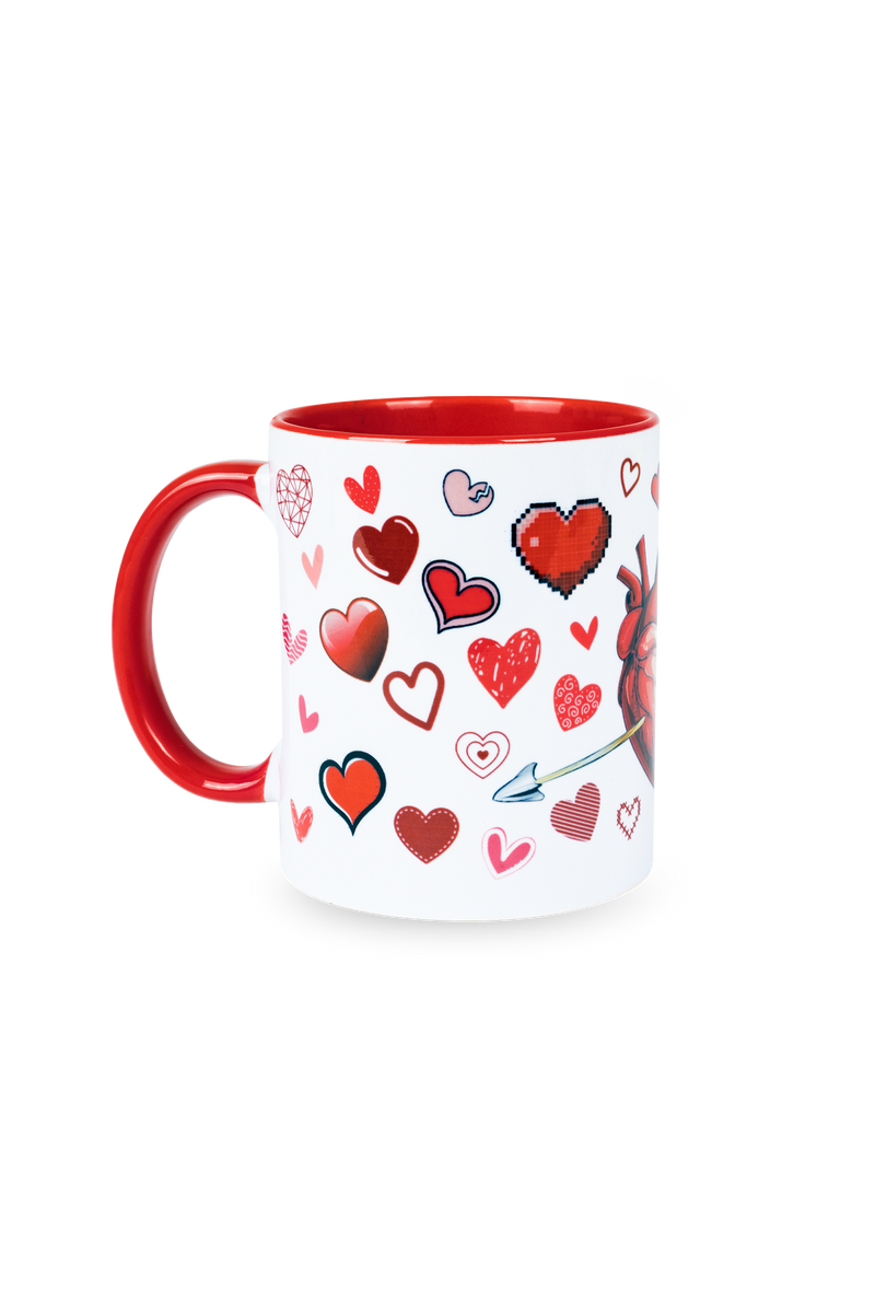 Caneca cerâmica vermelha - Amor Próprio-zoom-
