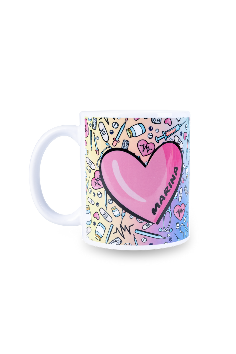 White ceramic mug - Colorful-zoom-