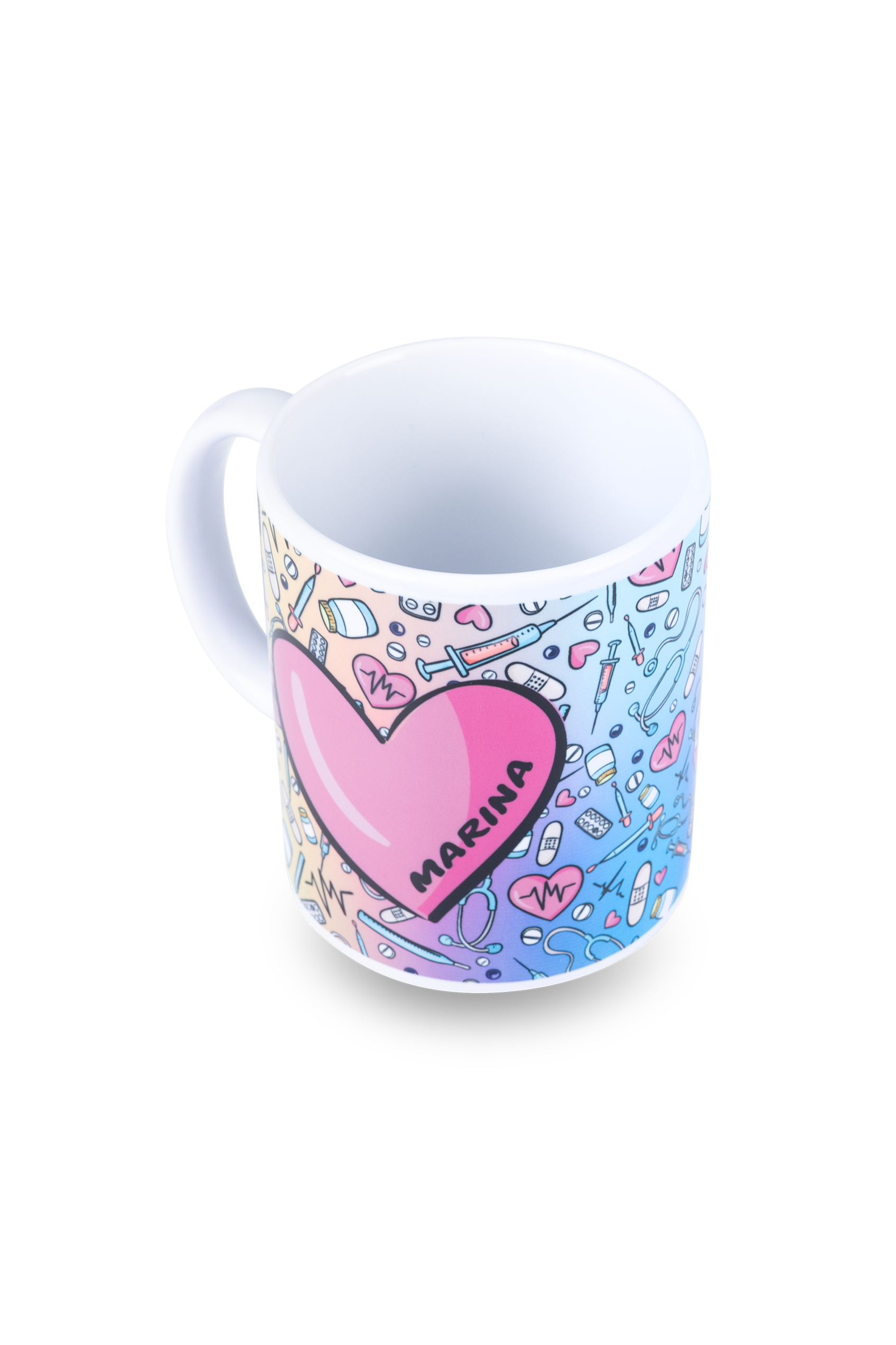 White ceramic mug - Colorful-3