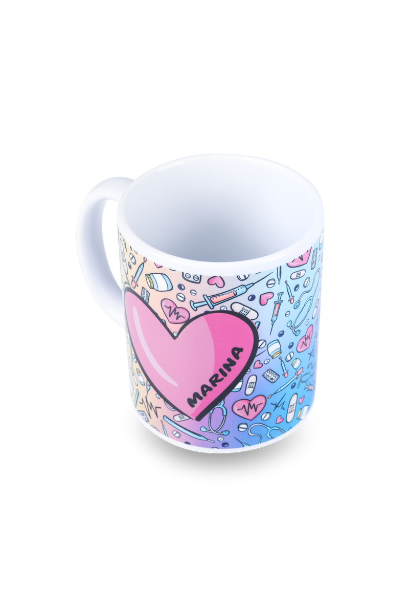 White ceramic mug - Colorful-zoom-