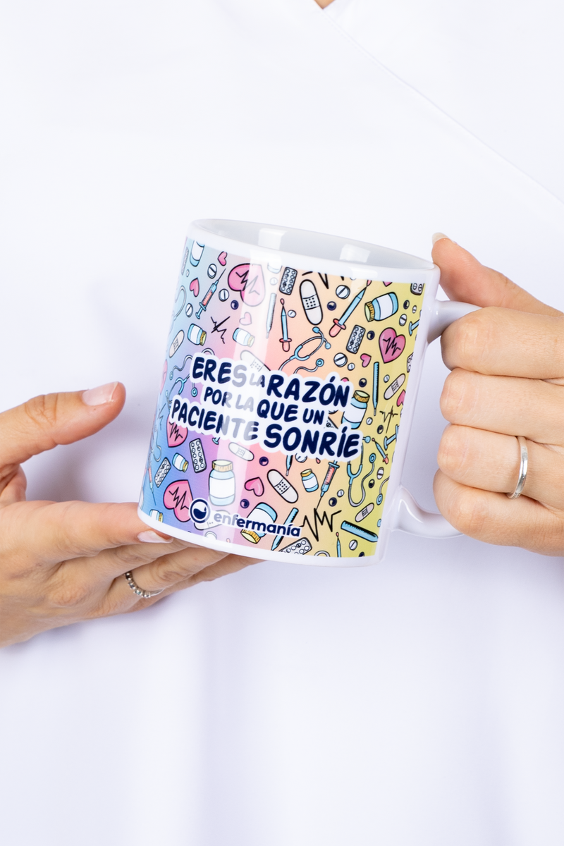 White ceramic mug - Colorful-zoom-