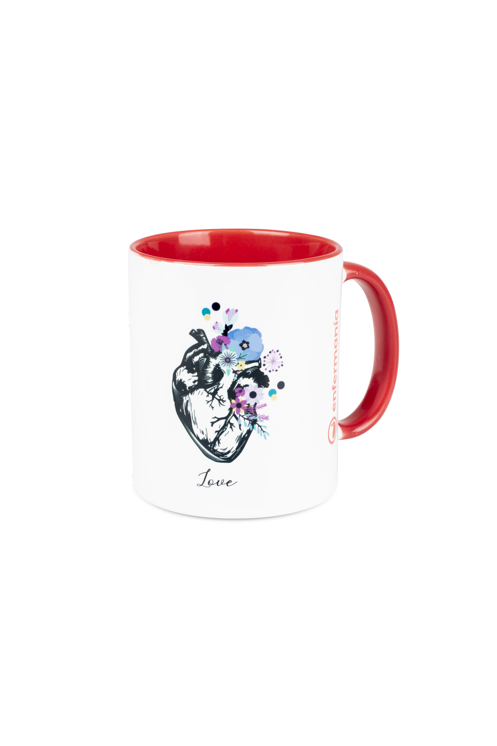 Red ceramic mug - Heart-3