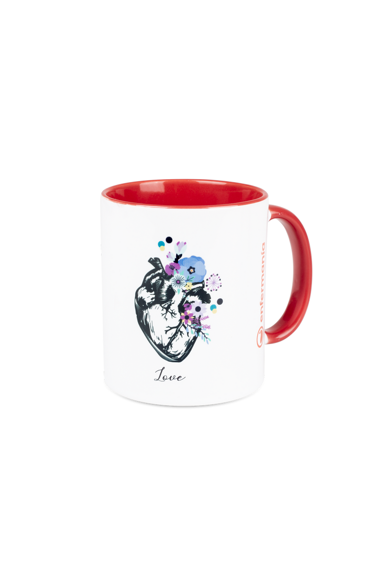 Red ceramic mug - Heart-zoom-