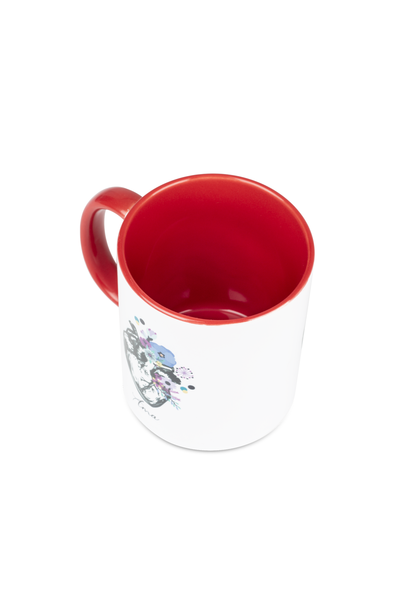 Red ceramic mug - Heart-zoom-4