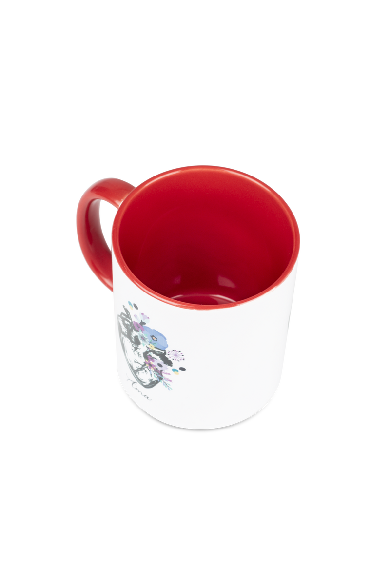 Red ceramic mug - Heart-zoom-