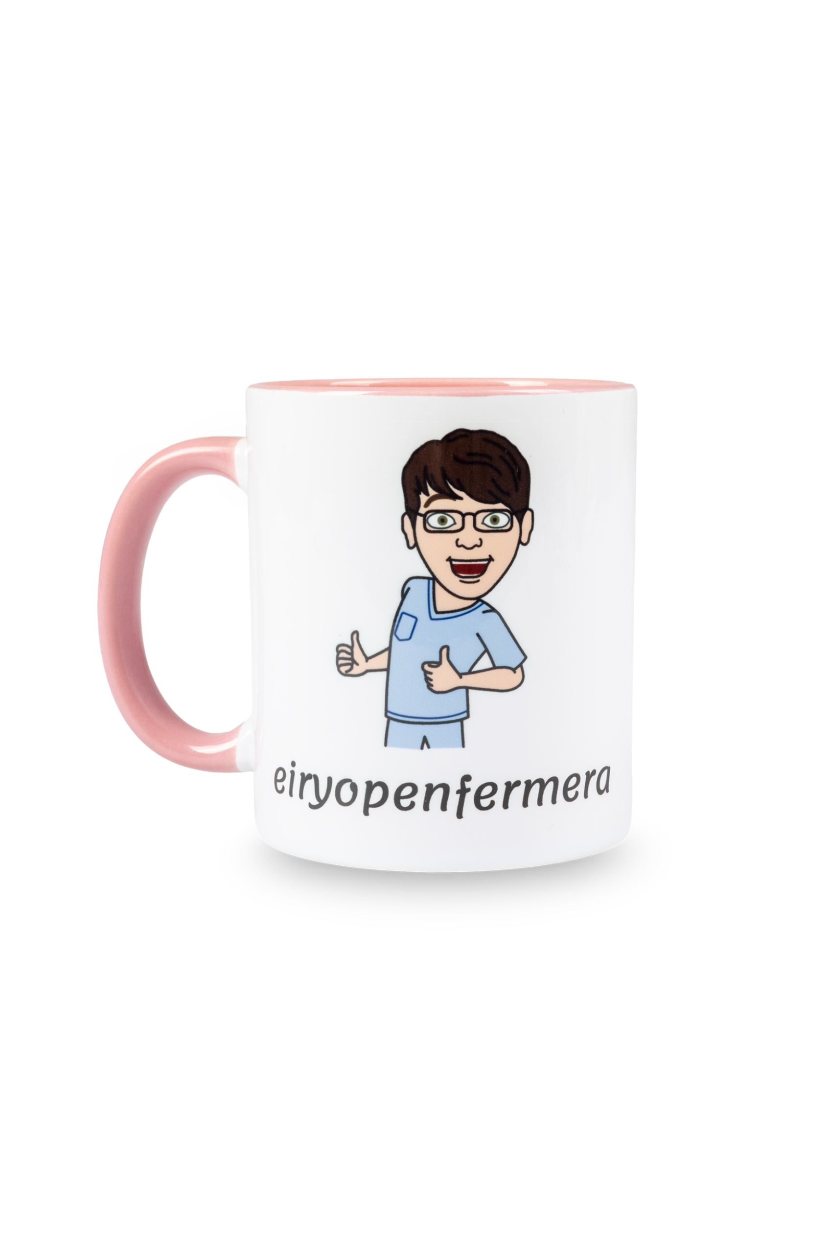 Caneca de cerâmica rosa - Eiryopenfermera-1