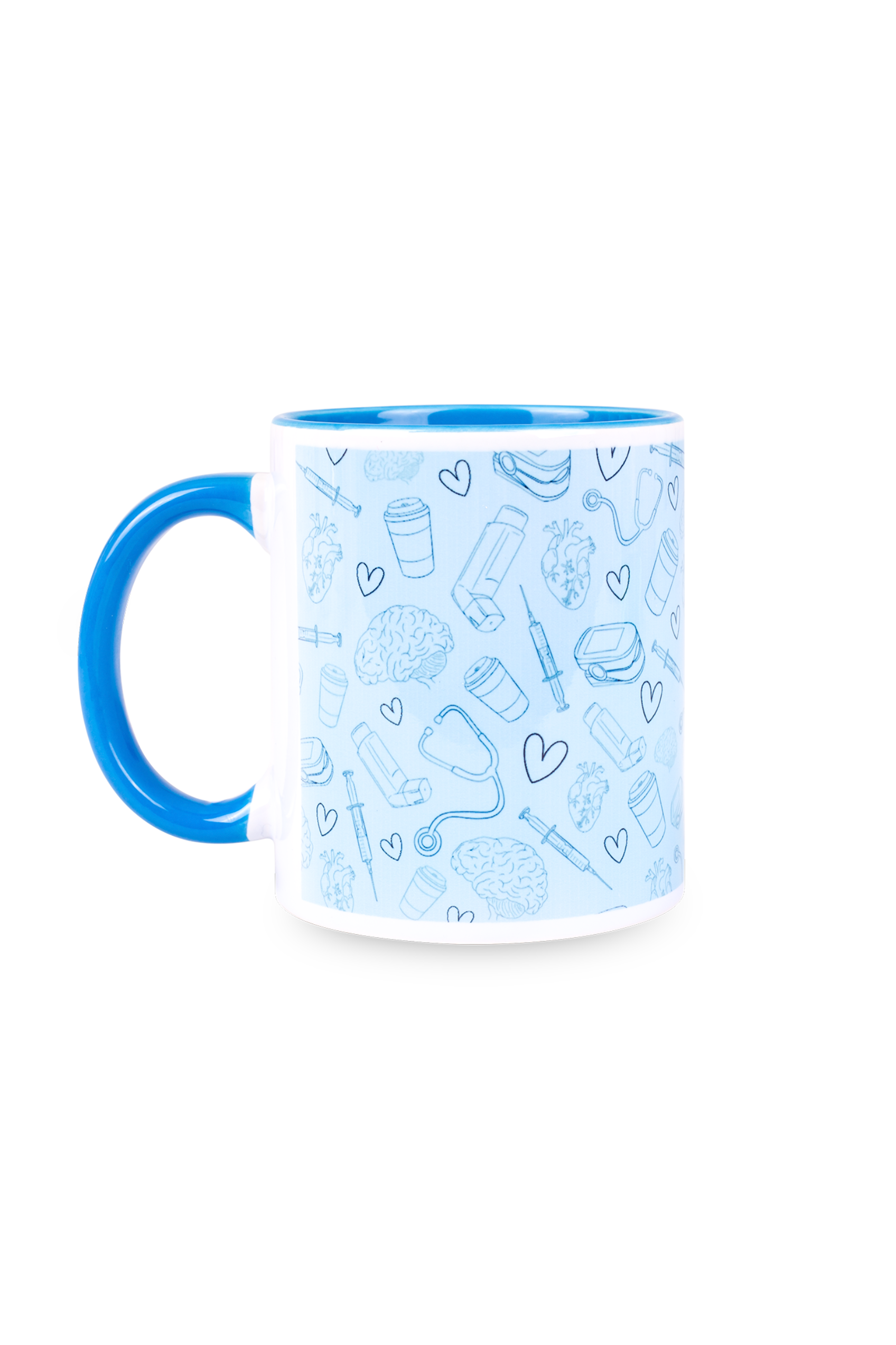 Caneca cerâmica azul claro - @elartedecuidar_