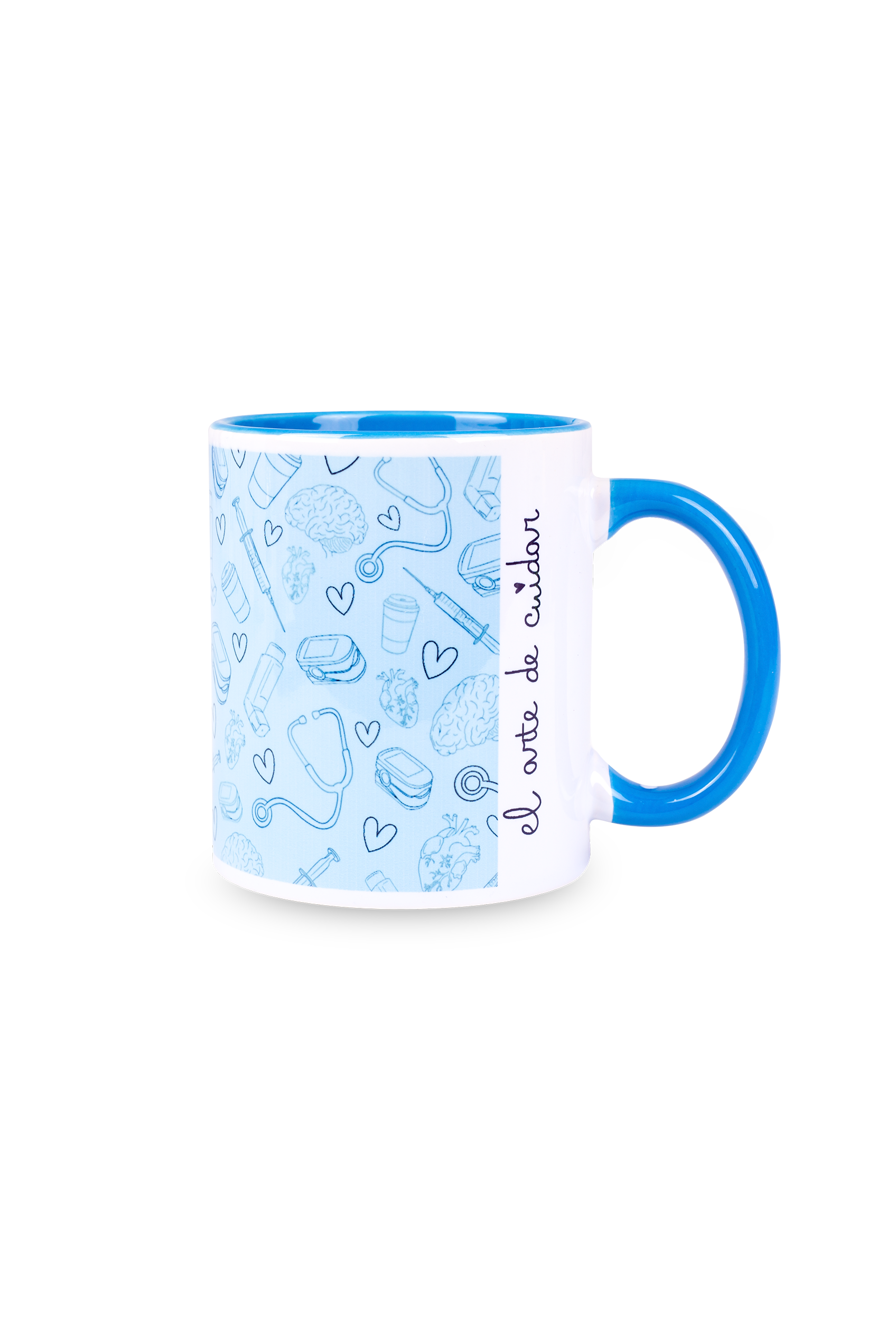 Light blue ceramic mug - @elartedecuidar_