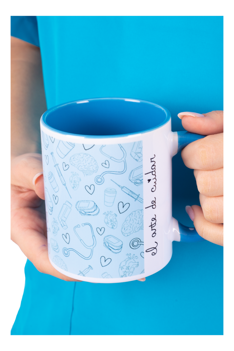 Caneca cerâmica azul claro - @elartedecuidar_-zoom-