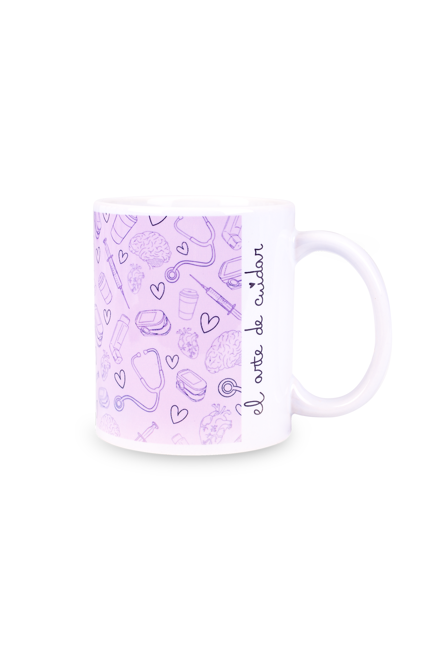 Lilac patterned mug - @elartedecuidar_-1