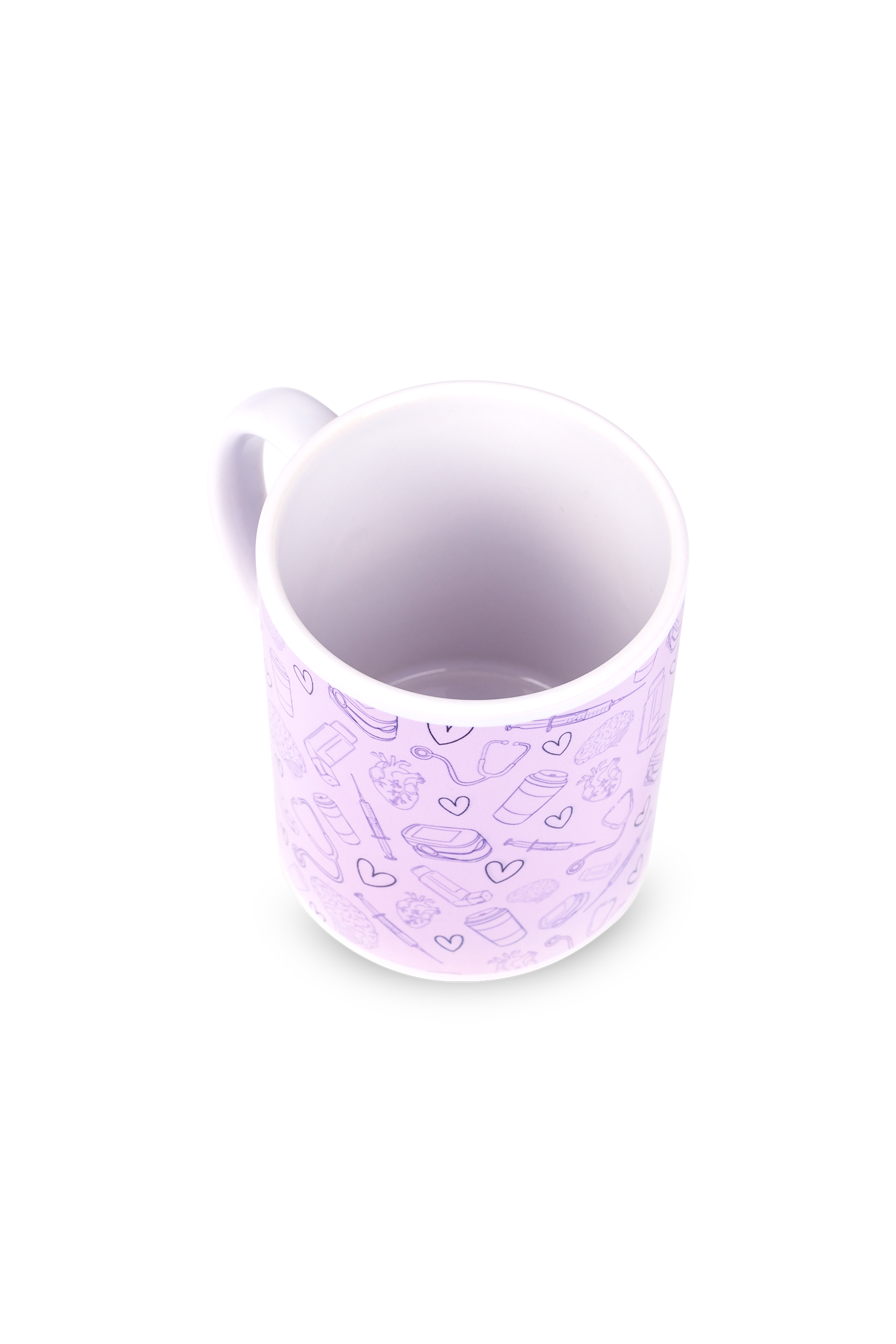 Lilac patterned mug - @elartedecuidar_-4