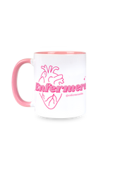 Caneca cerâmica personalizável rosa - @enfermerarubia