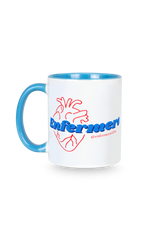 Caneca cerâmica personalizável azul clara - @enfermerarubia