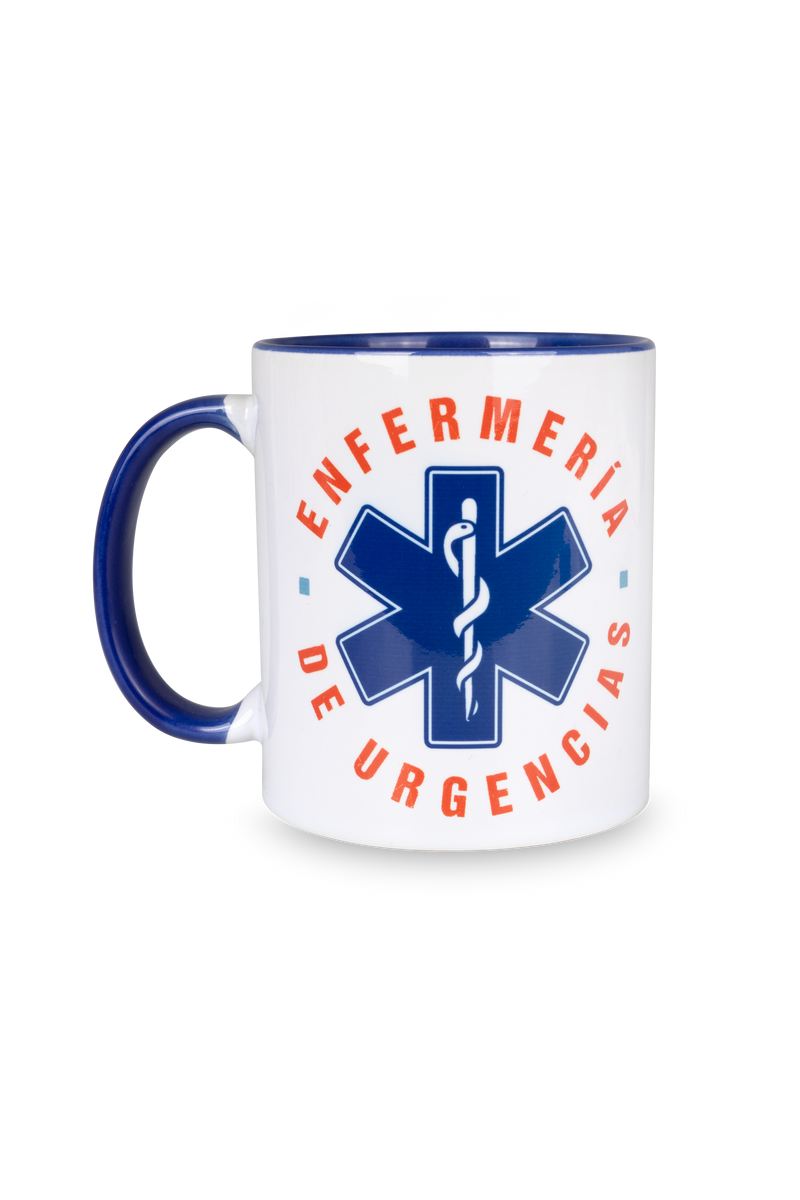 Navy blue ceramic mug - Emergency room nursing -zoom-