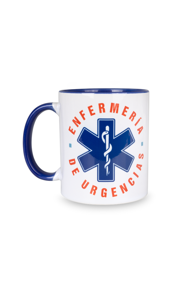 Caneca cerâmica azul-escuro - Enfermagem de urgência-zoom-