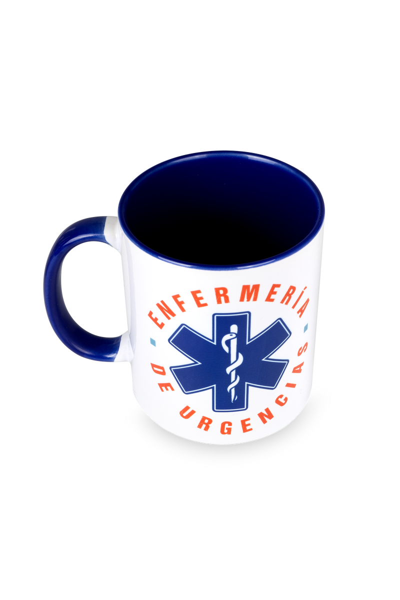 Navy blue ceramic mug - Emergency room nursing -zoom-