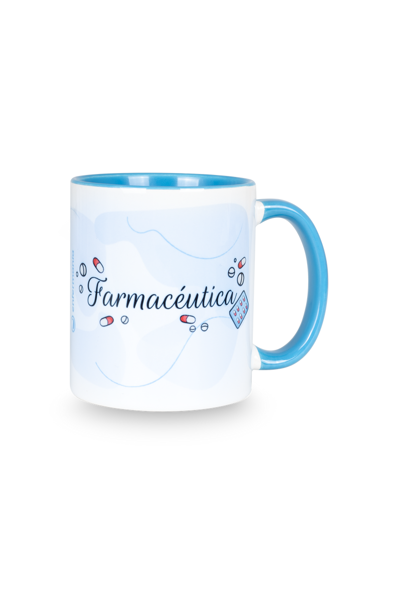 Light blue customizable ceramic mug - Pharmacist-zoom-