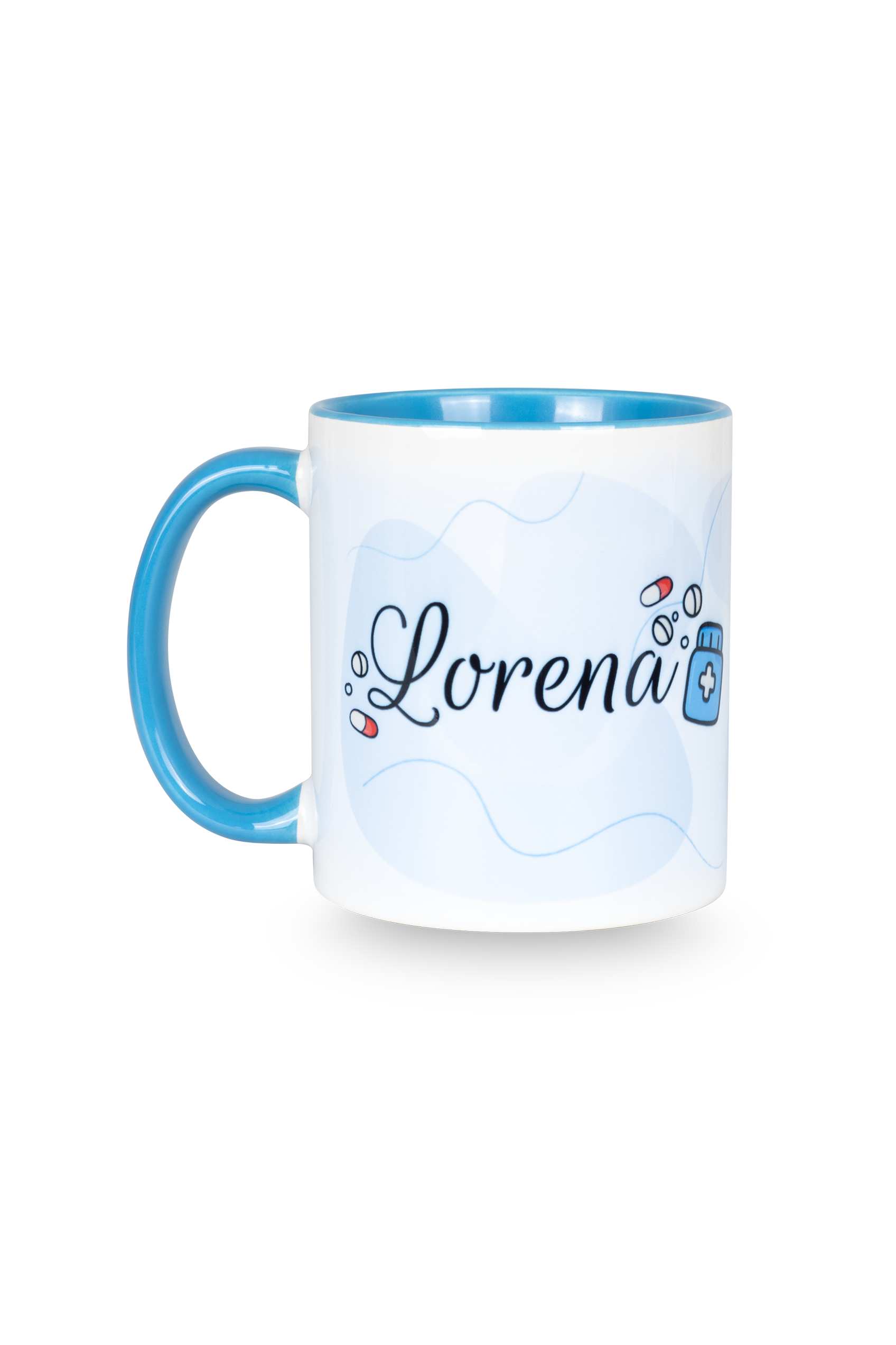 Light blue customizable ceramic mug - Pharmacist-zoom-3