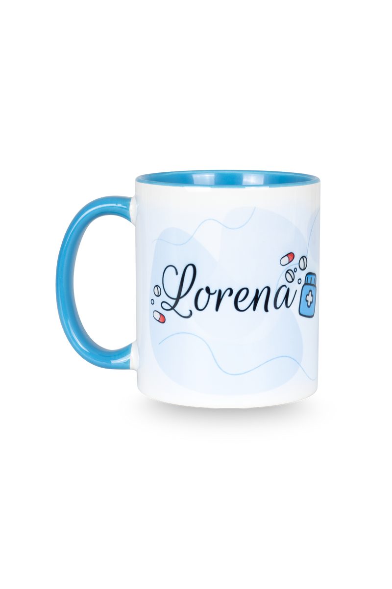 Light blue customizable ceramic mug - Pharmacist-zoom-