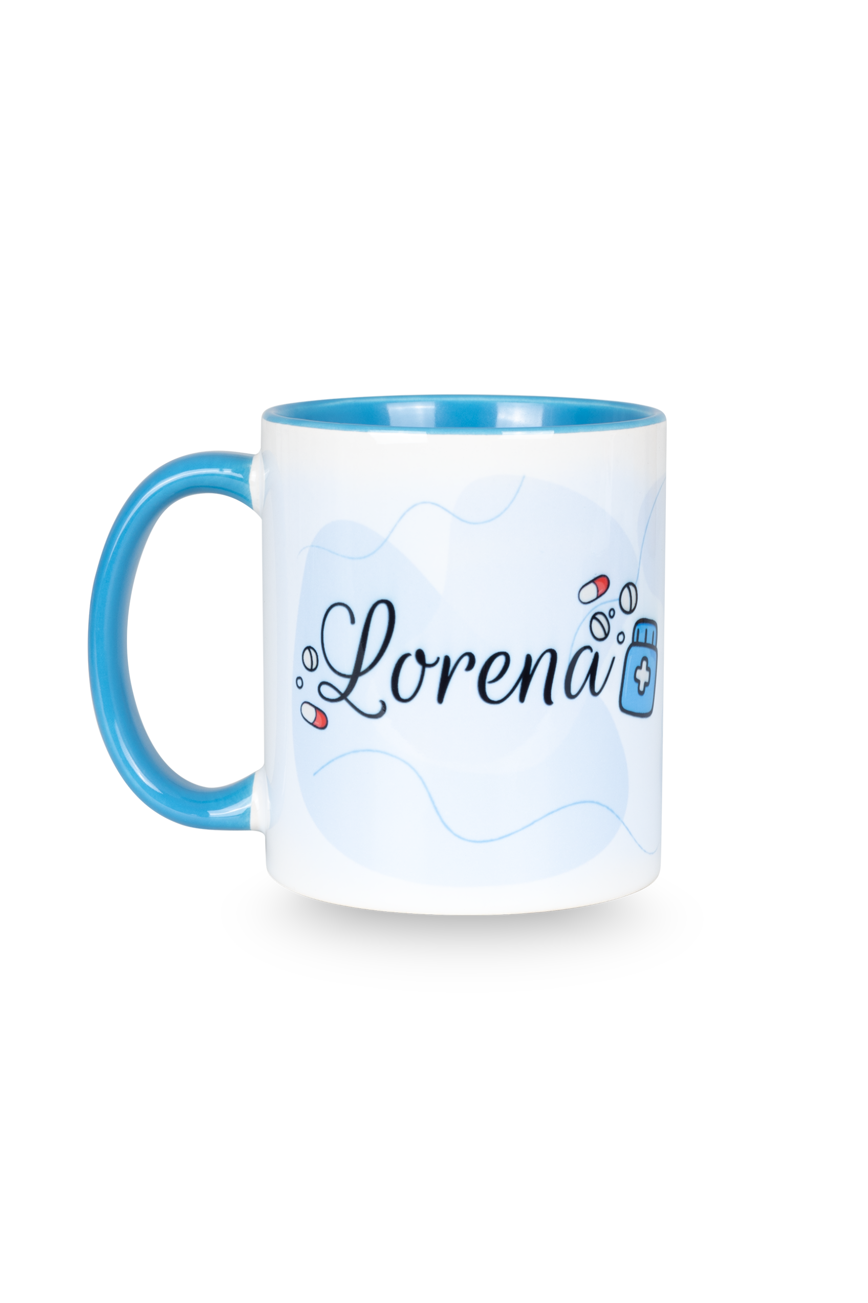 Caneca cerâmica personalizável azul claro - Farmacêutico-zoom-1